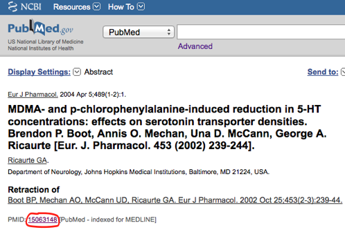 endnote citation with surname in it